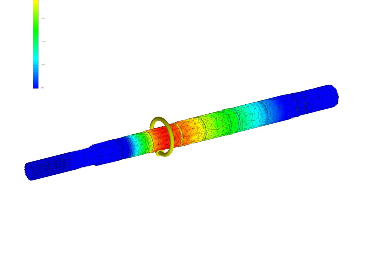 FEM analysis, finite element method analysis, axle bend and rotation forces analyzed